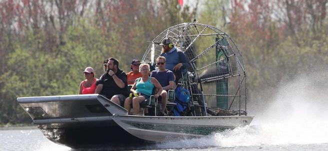 Airboat Ride near Daytona Beach, Florida.