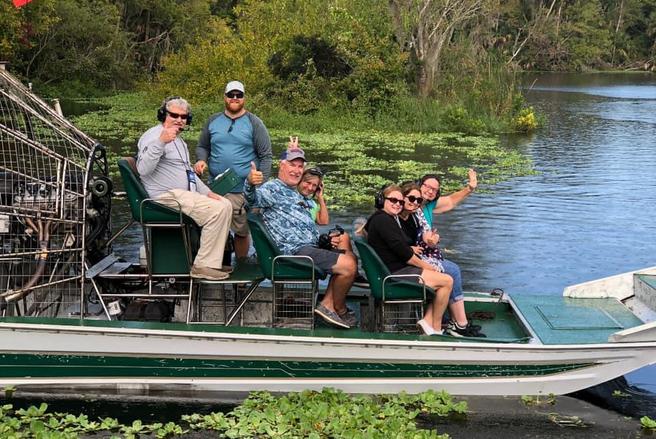 Airboat Tour Deleon Springs State Park. Near Daytona Beach, Florida.